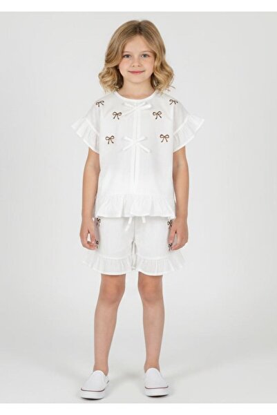 ALG Girls' Linen Suit with Waist Cord - Soft Cotton Fabric with Accessories