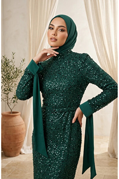 sefamerve evening dress Pearl Detailed Ecru Modest Evening Dress – Anyqah