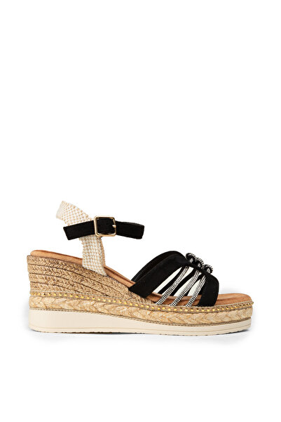 Deery Women's Black Wedge Sandals
