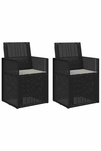 vidaxl Scaune de Dining pentru Grădină 2 pcs Antracit, Gri deschis PP
