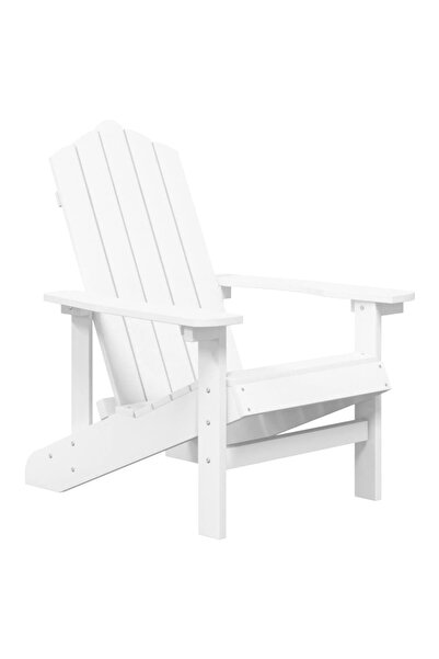 vidaxl Scaun de grădină Adirondack, alb, HDPE