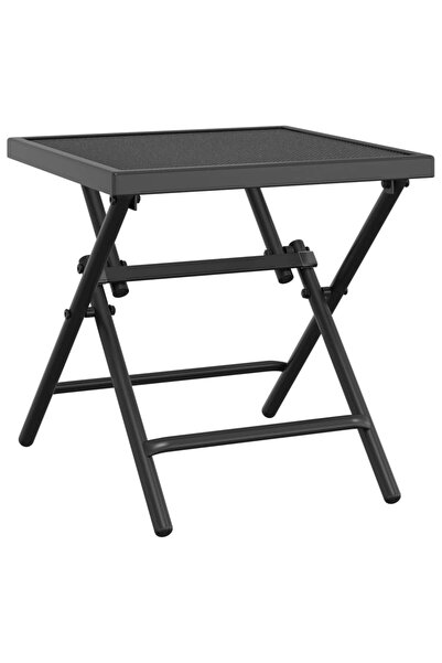 vidaxl Folding garden table, anthracite, 38x38x38 cm, steel mesh