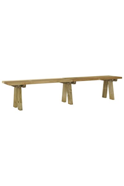 vidaxl Bancă de grădină, 220 cm, lemn masiv de pin impregnat
