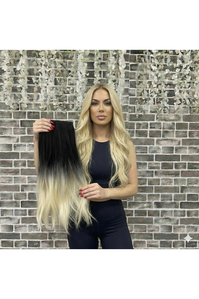 Marpessa Fiber Sentetik Yarımay Çıt Çıt Postiş Saç – Isıya Dayanıklı - Yıkana...