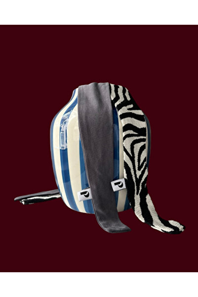Pick.edd Zebra Desen ve Füme Renk İkili Bandana / Fular