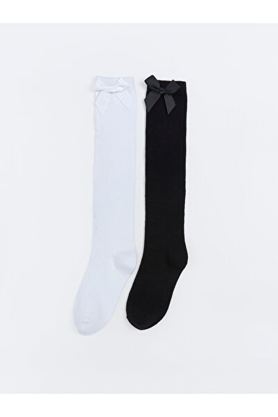 LC Waikiki Bow Detailed Girls' Knee Socks 2 Pack