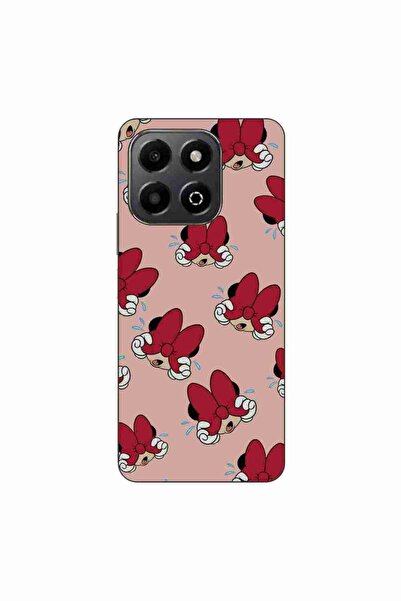 OEM Case compatible with Honor X6b Silicone Gel Tpu Minnie Pattern Red Cover