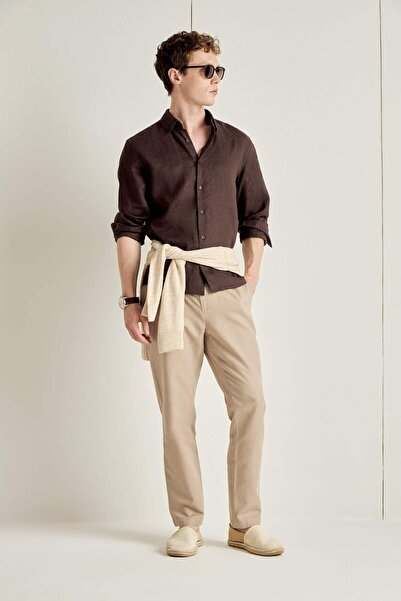 DeFacto Cotton Linen Trousers F9079Ax26Sp