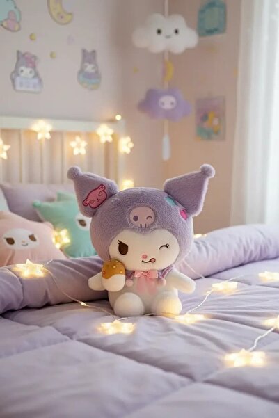 SANRIO Lisanslı Kuromi Peluş Oyuncak – Tatlı Fabrikası Serisi Yumuşacık Sarıl...