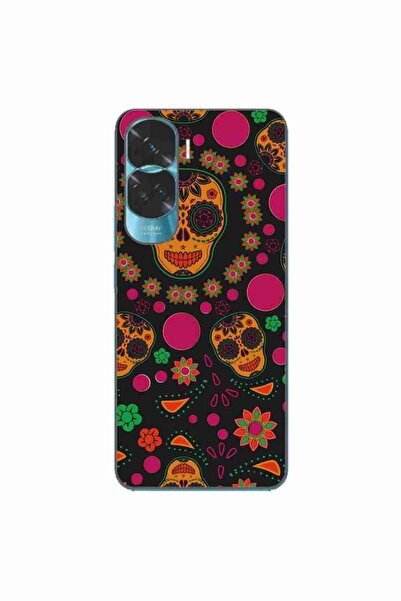 OEM Husa compatibila cu Honor 90 Lite 5G Silicon Gel Tpu Model Halloween Flor...