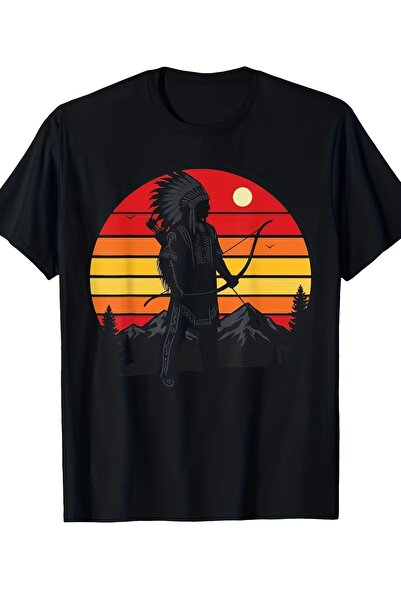 Blueno YO Native American design, American Indigenous pride tribal men's T-shirt