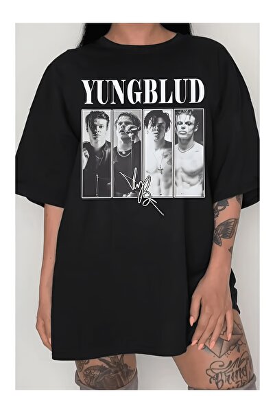 Sovae 90s retro black casual crew neck T-shirt