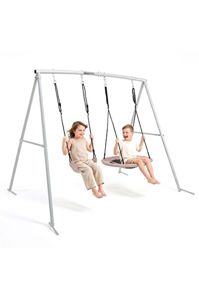 HyperMotion Double nest swing + gray-beige chair