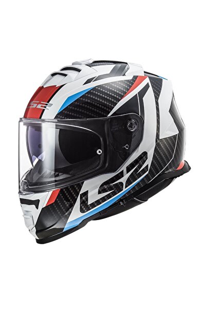 LS2 KAPALI KASK STORM 2 RACER MAVİ KIRMIZI ORJİNAL XL VİZÖRLÜ