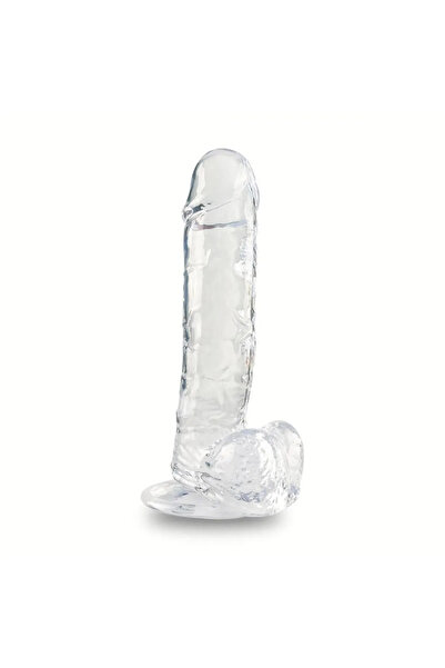 Genel Markalar 22 cm Şeffaf Jel Dildo Esnek Silikon Yapay Penis Realistik Tasarım