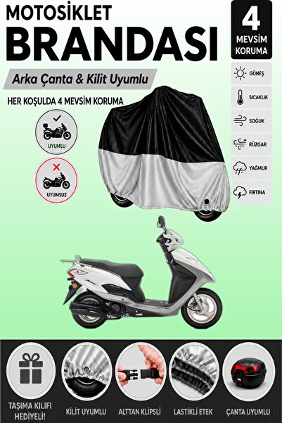 Cemku Double Black Top - Gray Bottom, Rear Bag Compatible Honda Activa S Moto...