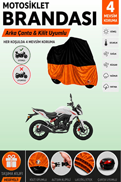 Cemku Double Black Top - Orange Bottom, Rear Bag Compatible Rks Rk250-S Motor...