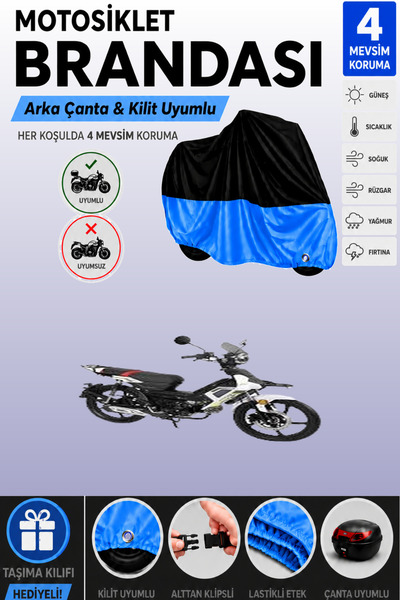 Cemku Double Black Top - Blue Bottom, Rear Bag Compatible Altai Tank 50 Motor...