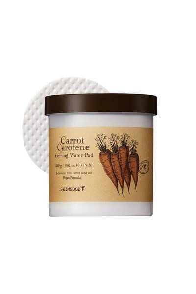 SKINFOOD CARROT CAROTENE CALMING WATER PAD - Hydrating Facial Pads with Carro...