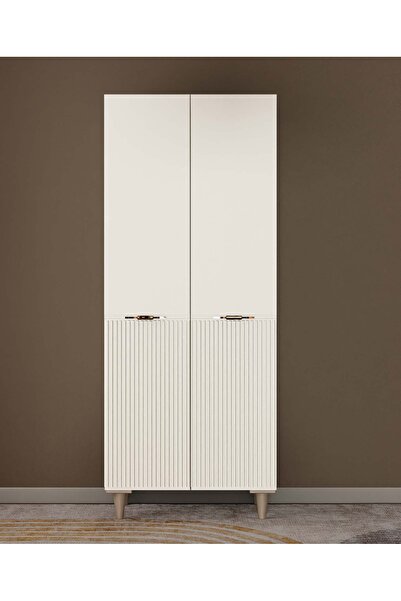 miracool Menekşe 2 Kapaklı Gardırop / Çok Amaçlı Dolap / Komple MDF