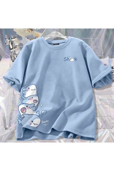 valeriae Tricou cu mânecă scurtă, croială lejeră, premium, cu imprimeu special