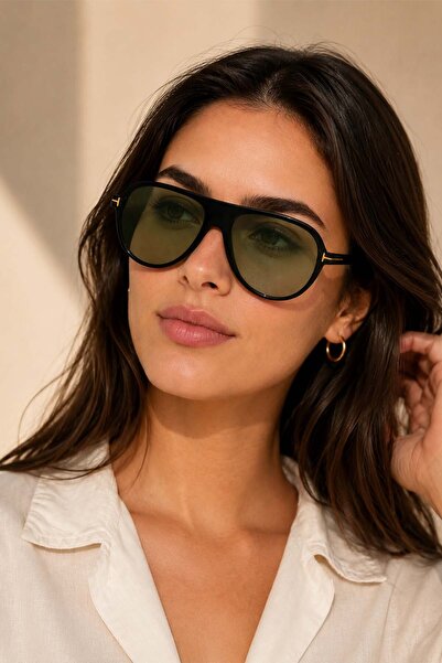 OptiBest Veloura Women's Sunglasses Black Frame Green Gradient Glass Vintage ...