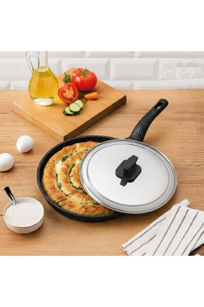 Altabi Cast Granite Covered Dumpling and Fish Pan 34 cm