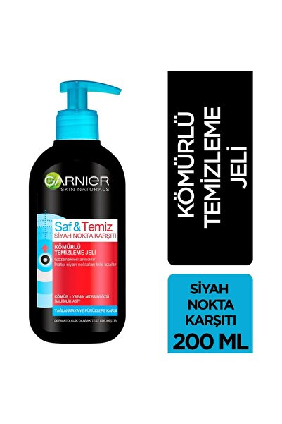 AyrStore Skin Naturals Saf & Temiz Siyah Nokta Karşıtı Kömürlü Temizleme Jeli...
