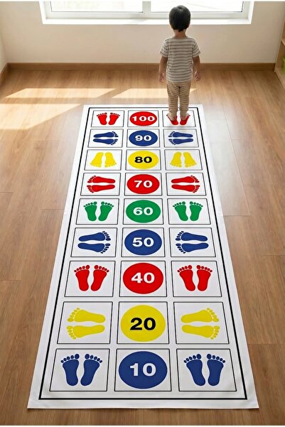 PRINTS Kinetic Foot Challenge Game for Kids and Adults - 3X1 Meter Printed Ma...