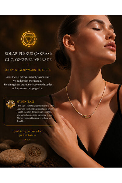 LUMİAAURA SOLAR PLEKSUS ÇAKRA KOLYESİ- SİTRİN