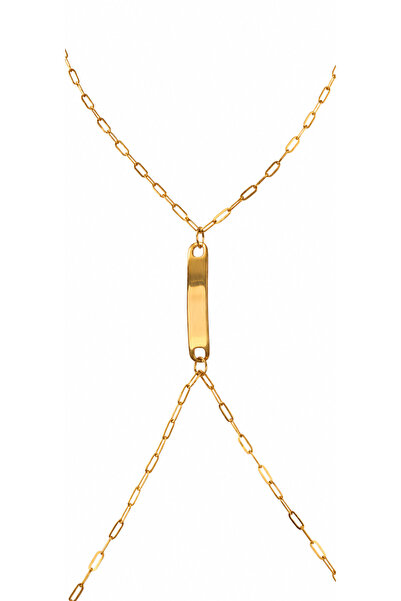 JİMNY JEWELRY Curva Çelik Vücut Zinciri Kolyesi