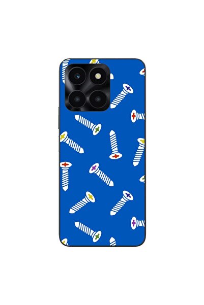 OEM Калъф, съвместим с Honor X6a, силиконов гел TPU модел, с шарка на винтове