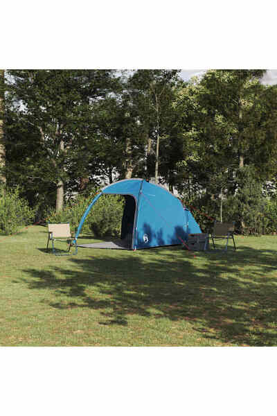 vidaxl Tent Cabina cu acoperis albastru 370 x 230 x 185 cm tafta