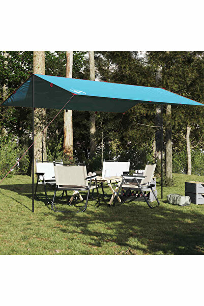vidaxl Prelata de camping, albastru, 400x294 cm, impermeabila