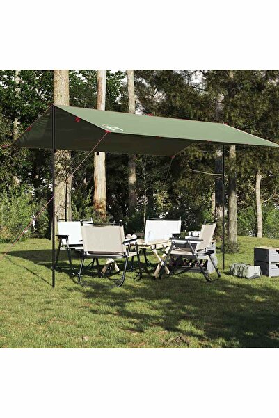 vidaxl Prelata de camping, verde, 400x294 cm, impermeabila