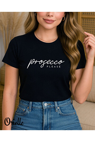 Orielle Tricou Negru Prosecco Te rog