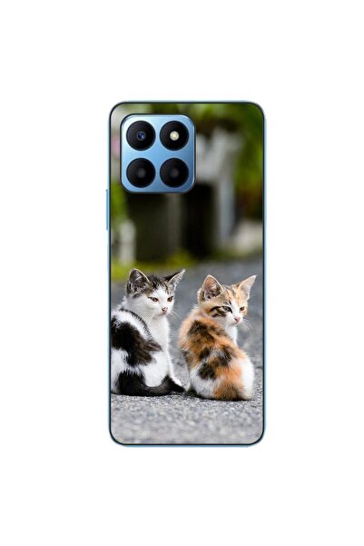 OEM Калъф, съвместим с Honor X8 5G, силиконов гел TPU, с шарка на котенца