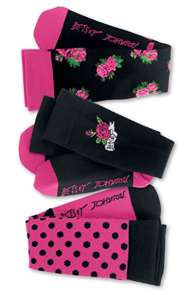 KOI Betsey Johnson by BA180 Pachet de 3 șosete compresive până la genunchi, 1...