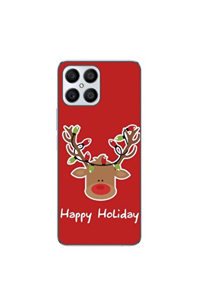 OEM Husa compatibila cu Honor X8 Silicon Gel Tpu Model Craciun Ren Happy Holiday