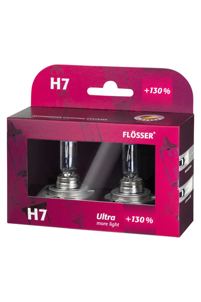 FLÖSSER H7 Halojen Ampul %130 Daha Fazla Işık 12V 55W 2 Adet
