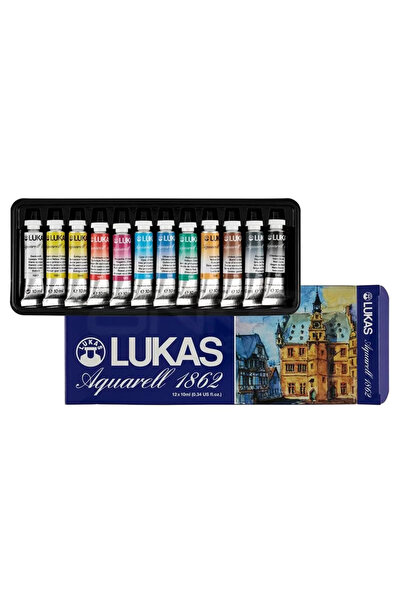 Lukas Aquarell 1862 Artist Sulu Boya 12x10ml 6727