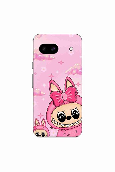 OEM Husa compatibila cu Google Pixel 8A Silicon Gel Tpu Model Labubu Pink Fan...
