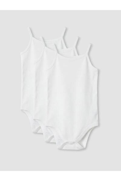 LC Waikiki Kare Yaka Kız Bebek Çıtçıtlı Body 3 lü (S6)