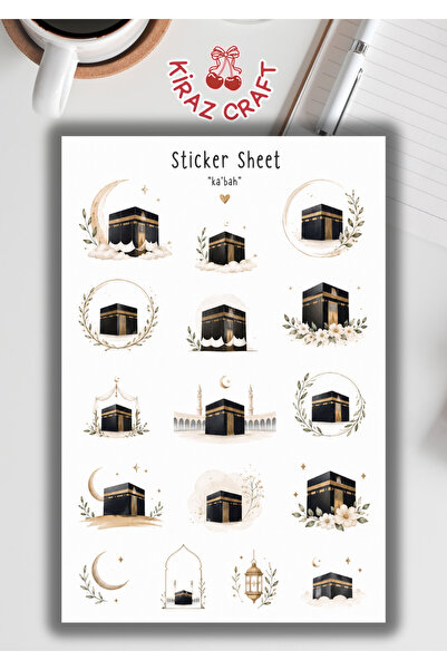 Kiraz Craft Kabe Temalı Bohem Umre Hac Vintage Sticker Seti – Estetik Journal...