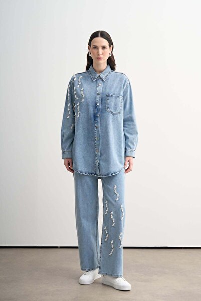 Moodbasic Pearl Denim Suit