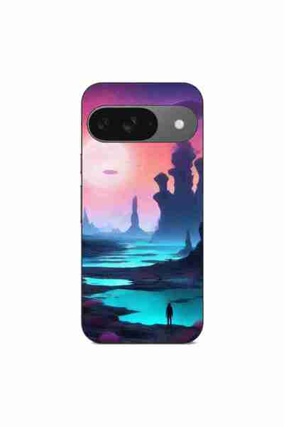 OEM Husa compatibila cu Google Pixel 9 Pro Silicon Gel Tpu Model Mystic Planet
