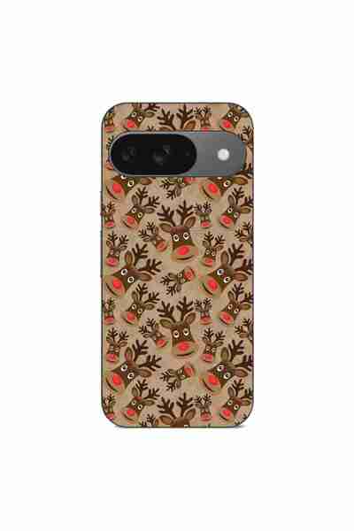 OEM Husa compatibila cu Google Pixel 9 Pro Silicon Gel Tpu Model Craciun Rudo...