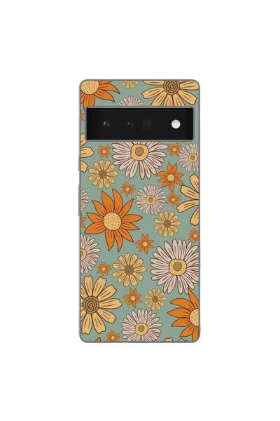 OEM Husa compatibila cu Google Pixel 6 Pro Silicon Gel Tpu Model Vintage Meadow
