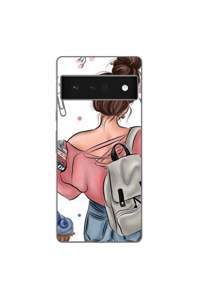 OEM Husa compatibila cu Google Pixel 6 Pro Silicon Gel Tpu Model Girl Fashion...