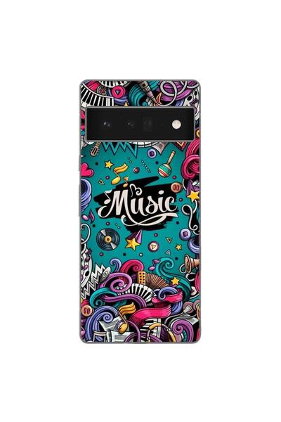 OEM Husa compatibila cu Google Pixel 6 Pro Silicon Gel Tpu Model Pop Art Music